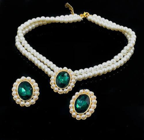Pearl Oval Choker Set