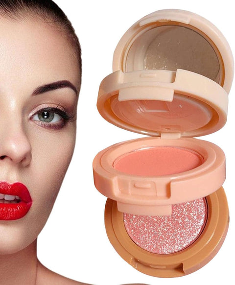 Mocallure 3 In 1 Mini Portable Makeup Palette Highlighter and Blush