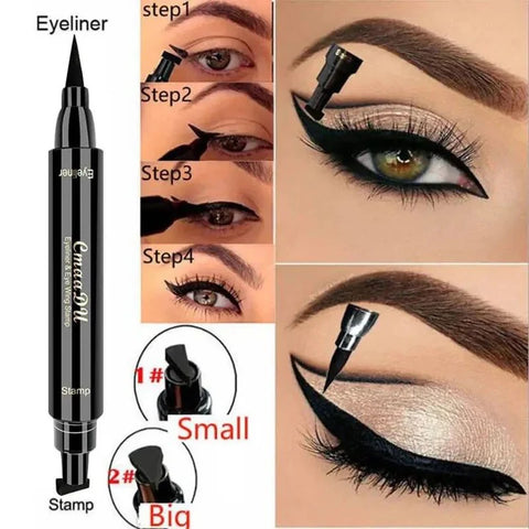 Kiss Beauty - 2 in 1 Black Stamp Eyeliner