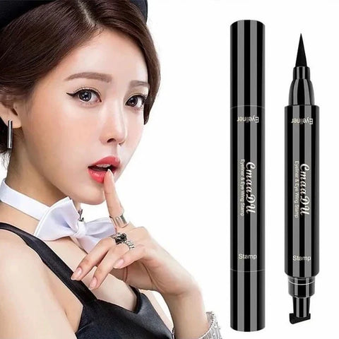 Kiss Beauty - 2 in 1 Black Stamp Eyeliner