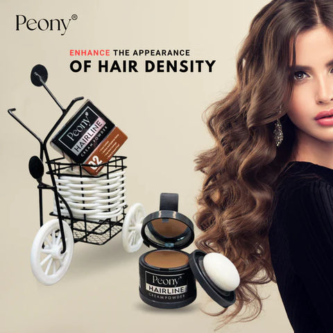 Peony 2in1 Hairline Cream Powder with 3 Extra Eyebrow Stencils