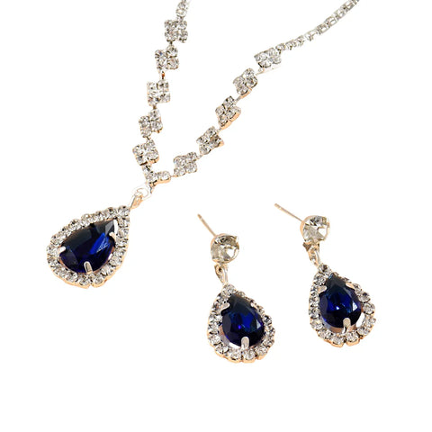 Wedding Season Women's Fashion Droplet Necklace and Earring Set
