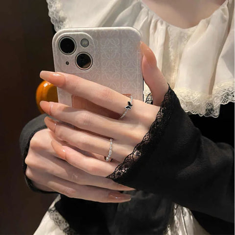 2PCS Korean Jewellery Butterfly Ring Set For Girls  Party Jewelry Gifts